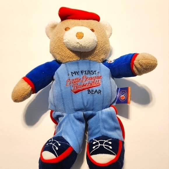 My First Little League Baseball Bear Toy Rattle - Picture 1 of 7